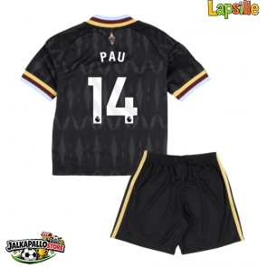 Aston Villa Pau Torres #14 Vieraspaita Lapsille 2026-27 Lyhythihainen (+ shortsit)
